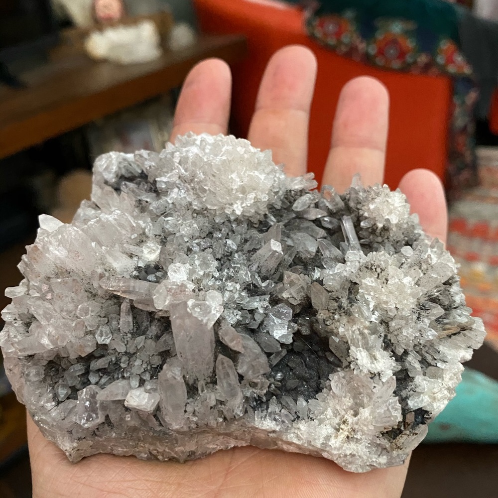 Clear quartz cluster healing crystal
